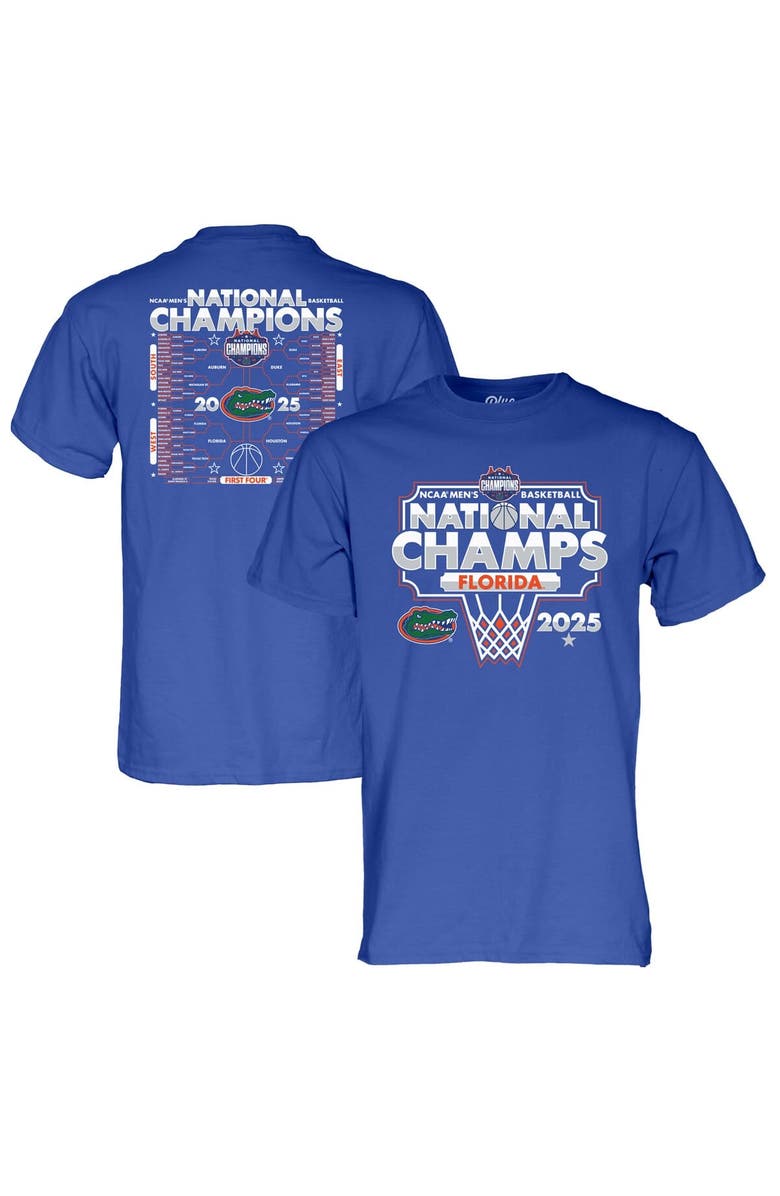 BLUE 84 Men's Blue 84 Royal Florida Gators 2025 NCAA Men's Basketball National Champions Bracket T-Shirt, Alternate, color, 