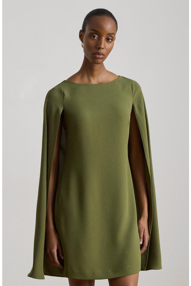Cape Minidress, Alternate, color, OLIVE GROVE GREEN
