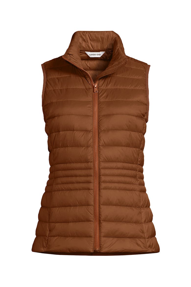 Wanderweight Packable Ultralight Down Vest, Alternate, color, Rich Ginger Brown