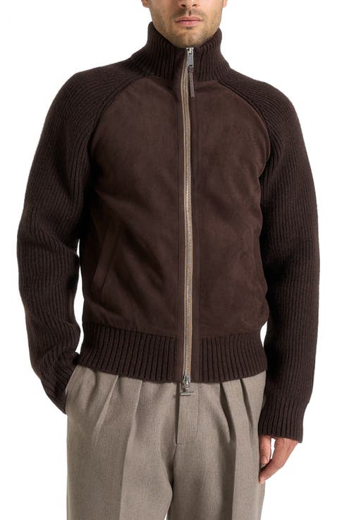 Rami Suede & Knit Jacket