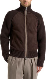 Manière De Voir Rami Suede & Knit Jacket