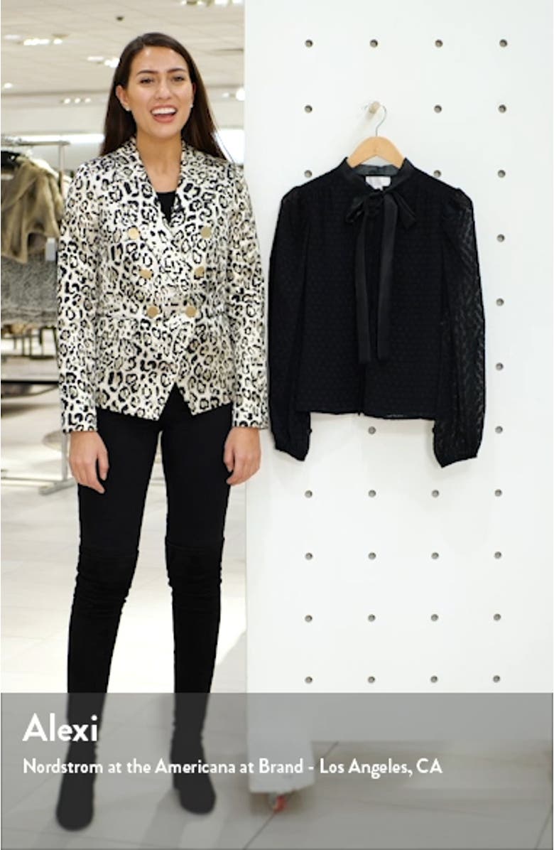 Textured Dot Bow Blouse, sales video thumbnail