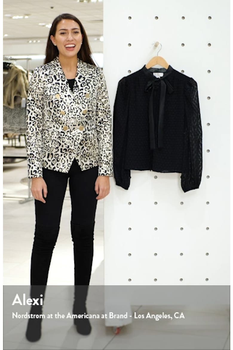 Textured Dot Bow Blouse video