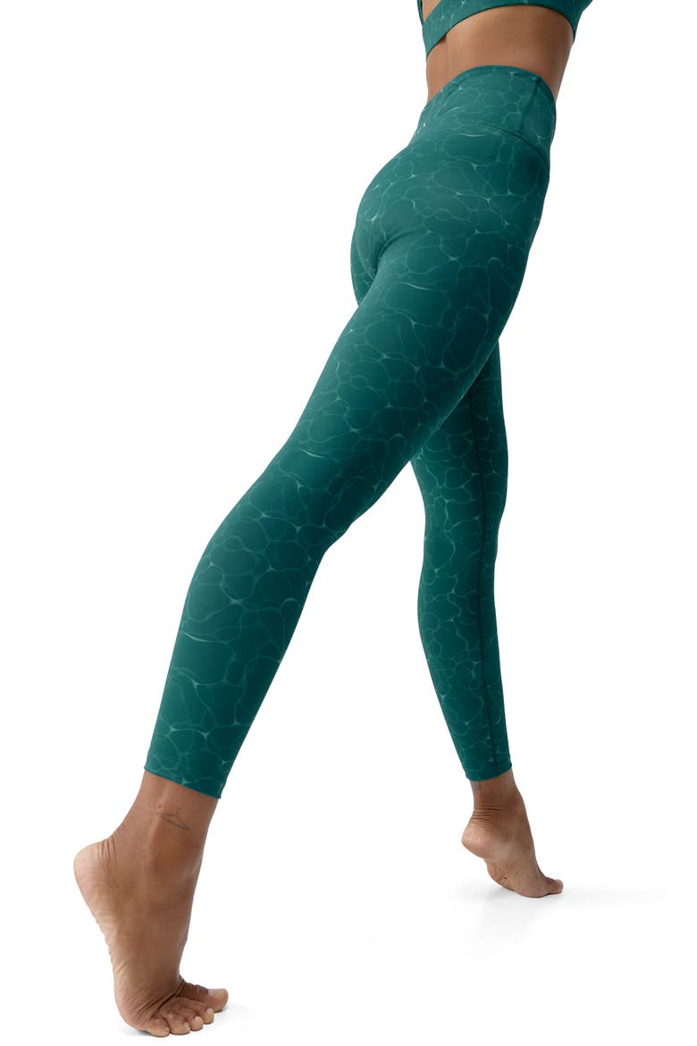 Organic 7/8 Performance Medium Rise Sport Legging, Alternate, color, Deep Green