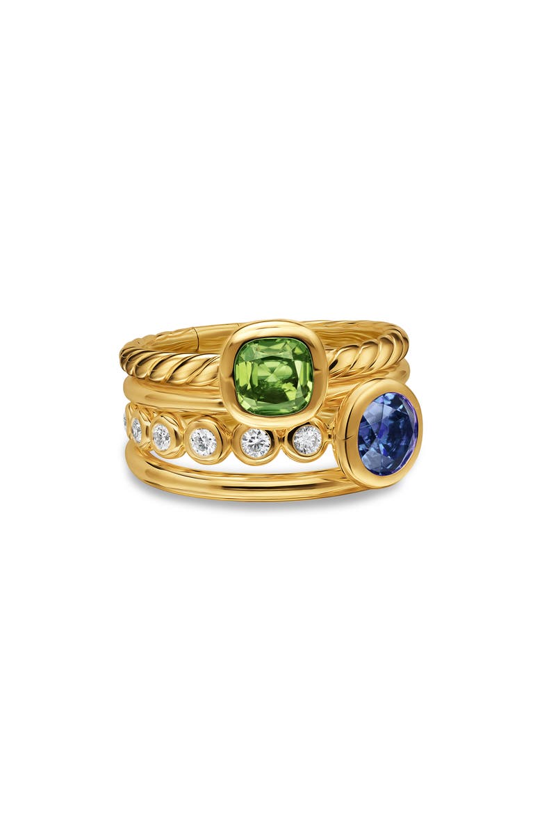 David Yurman Mercer<sup>®</sup> Color Stone Multirow Ring, 10mm, Alternate, color, Tanzanite