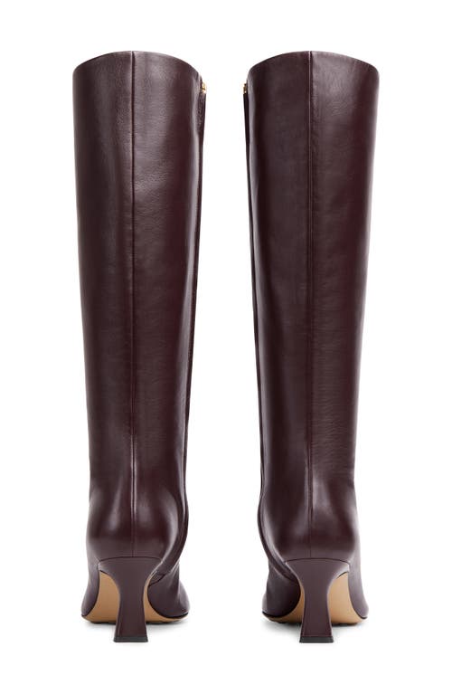 Bottega Veneta Rana Knee High Boot In Burgundy