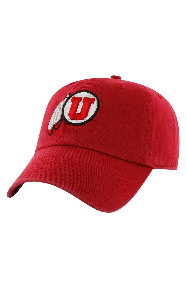 Men's '47 Red Utah Utes Vintage Clean Up Adjustable Hat, Alternate, color, Red