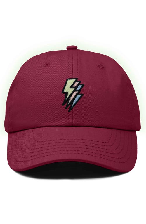 Shop Dalix Lightning Cap In Maroon