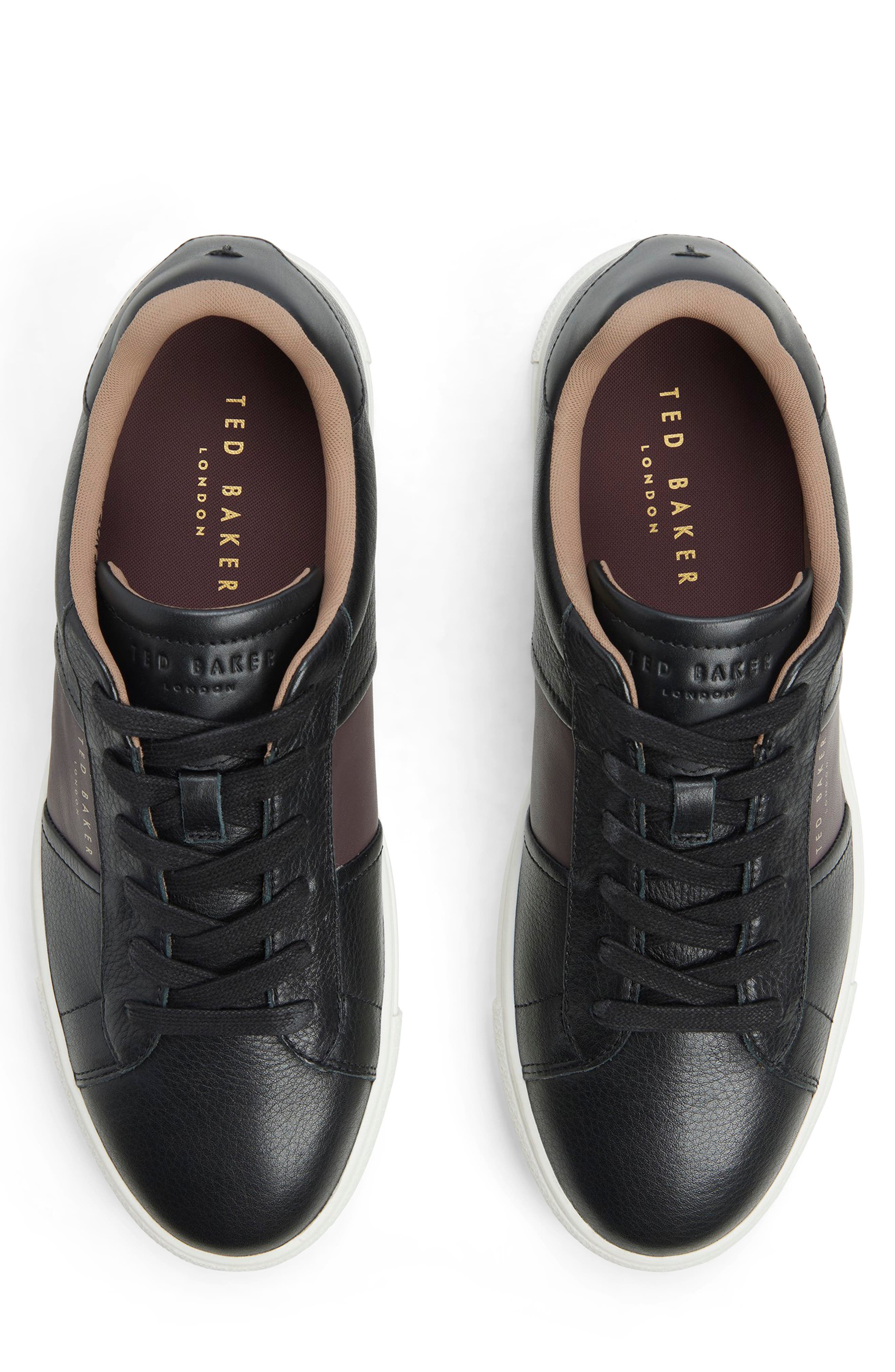 Bradley Leather Sneaker, Alternate, color, BLACK