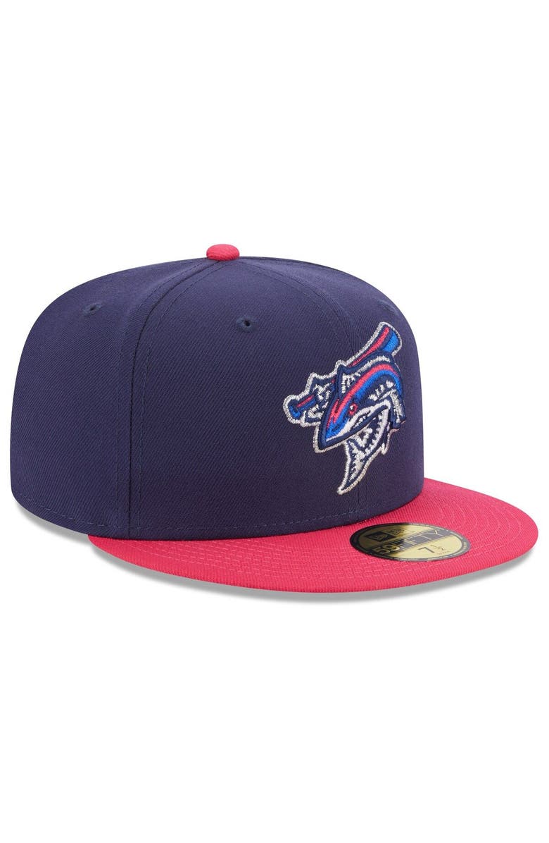 New Era Men's New Era Navy Pensacola Blue Wahoos Authentic Collection Alternate Logo 59FIFTY Fitted Hat, Alternate, color, 