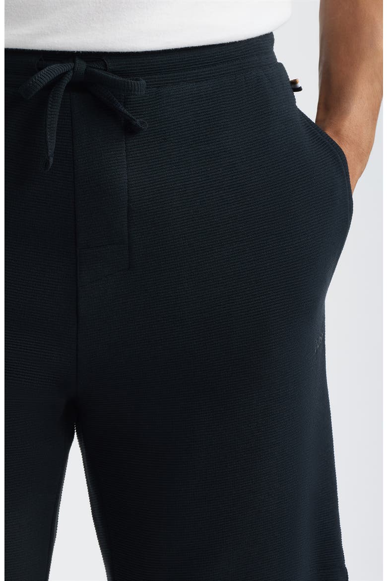Ribbed Pajama Shorts, Alternate, color, BLACK