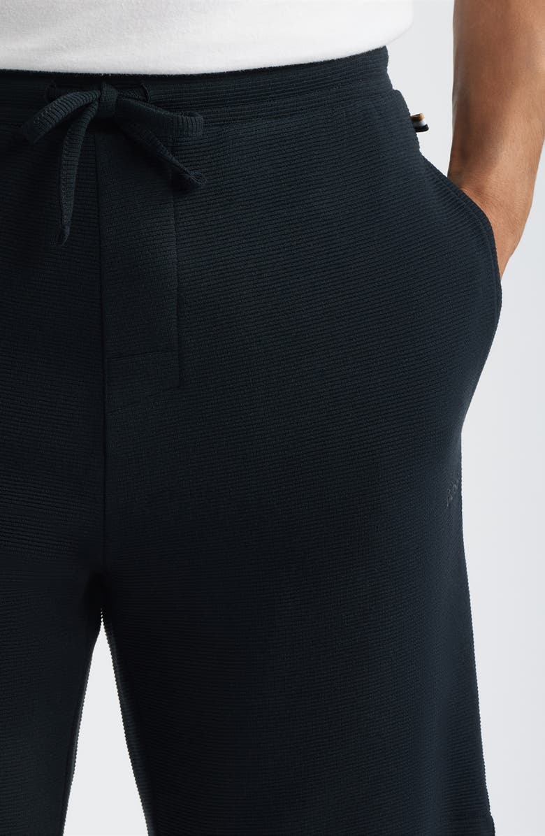 BOSS Ribbed Pajama Shorts, Alternate, color, Black