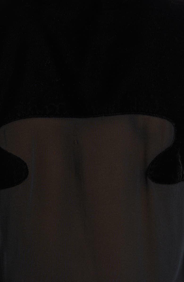 TOM FORD Velour & Silk Stretch Georgette Shirt, Alternate, color, 