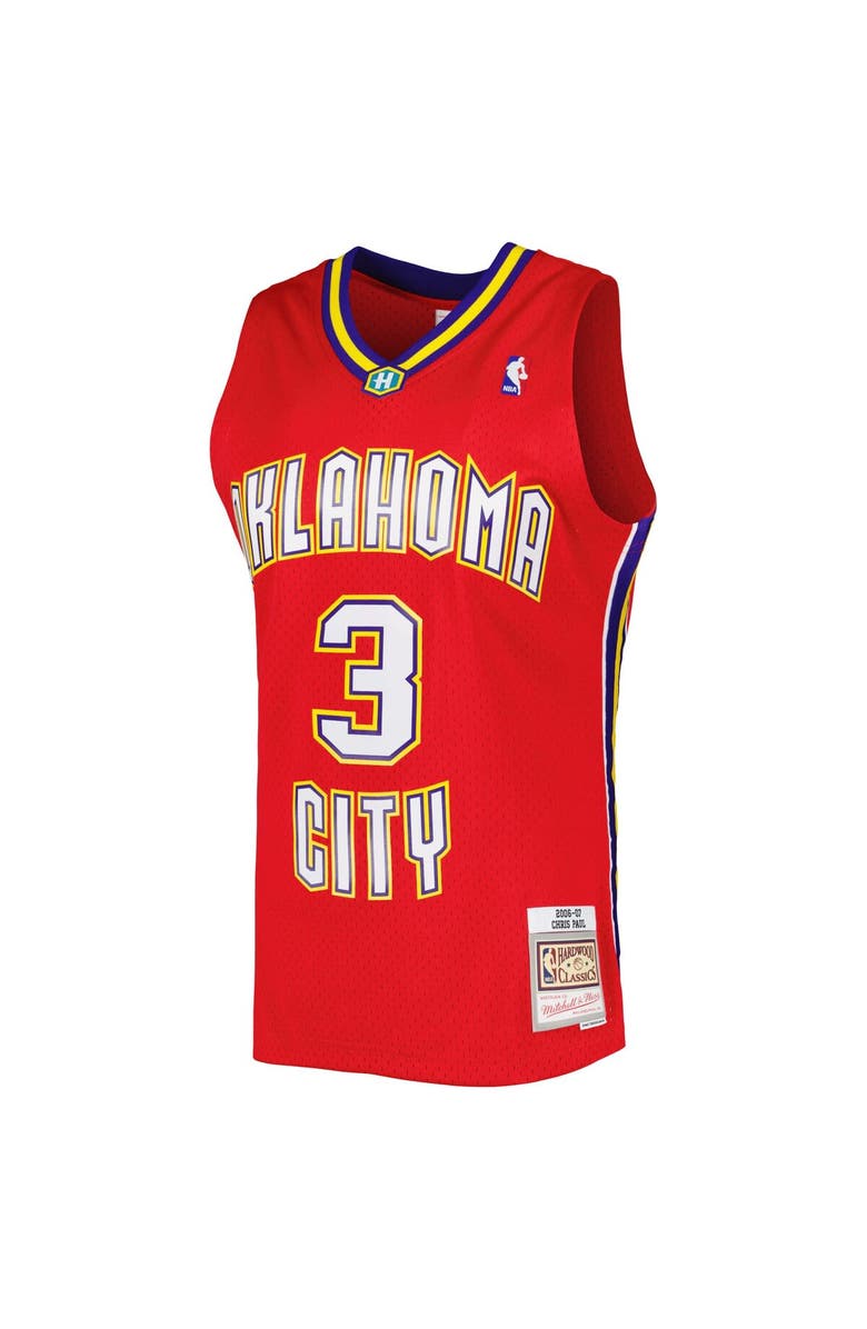 Mitchell & Ness Men's Mitchell & Ness Chris Paul Red New Orleans Hornets 2001/02 Hardwood Classics Swingman Jersey, Alternate, color, 