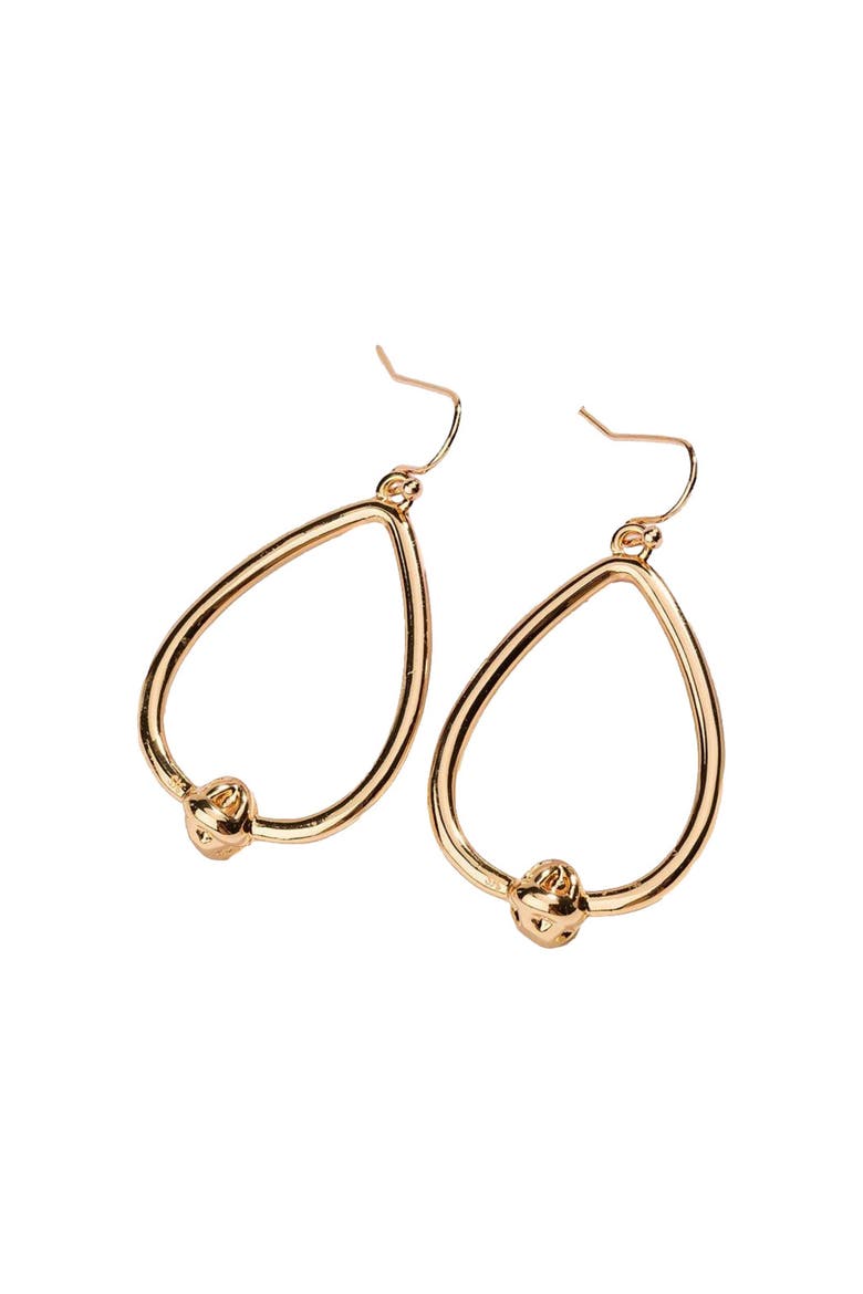 Dainty Love Knot Earrings, Alternate, color, Gold
