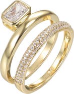 BY ADINA EDEN Double Band Baguette Bezel Ring