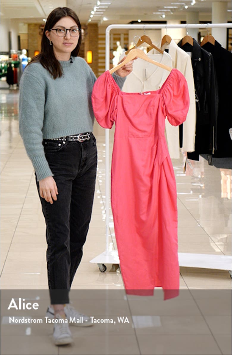 Gathered Puff Sleeve Dress, sales video thumbnail