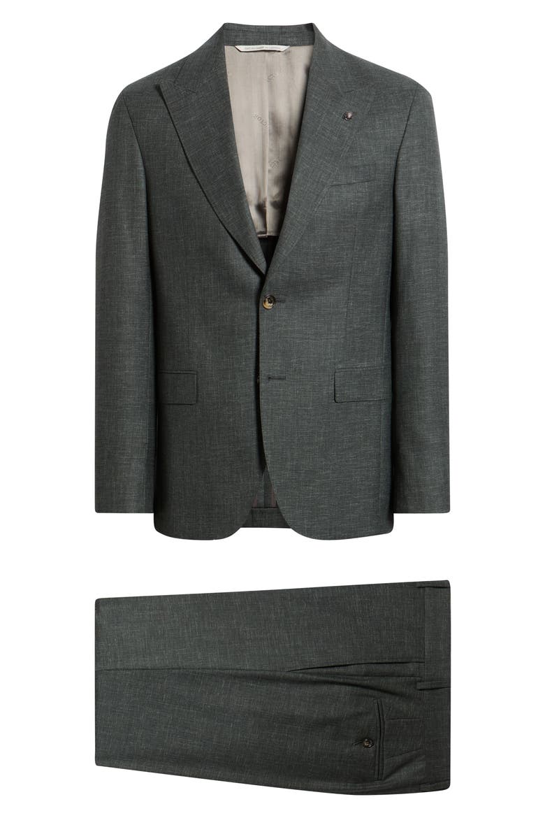 Marcus Wool Suit, Main, color, OLIVE