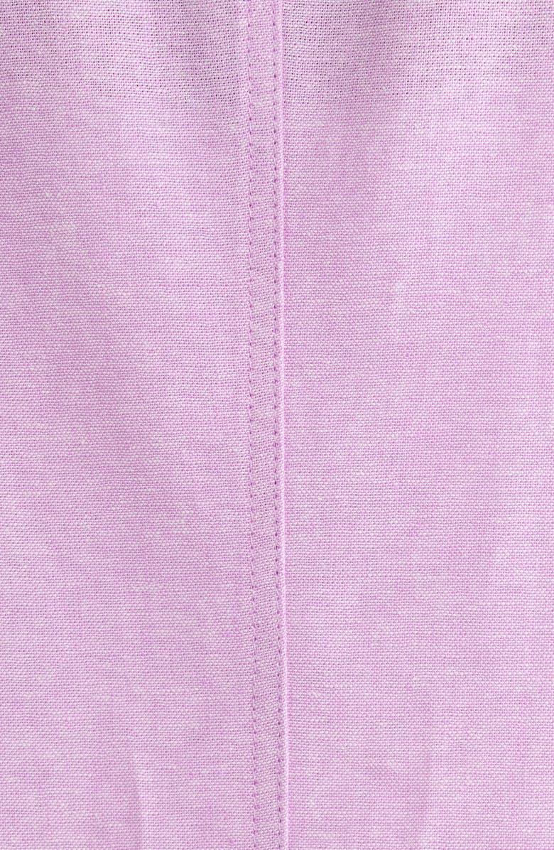 KASPER Roll-Tab Linen Blend Jacket, Alternate, color, Cosmo Pink/ Lily White