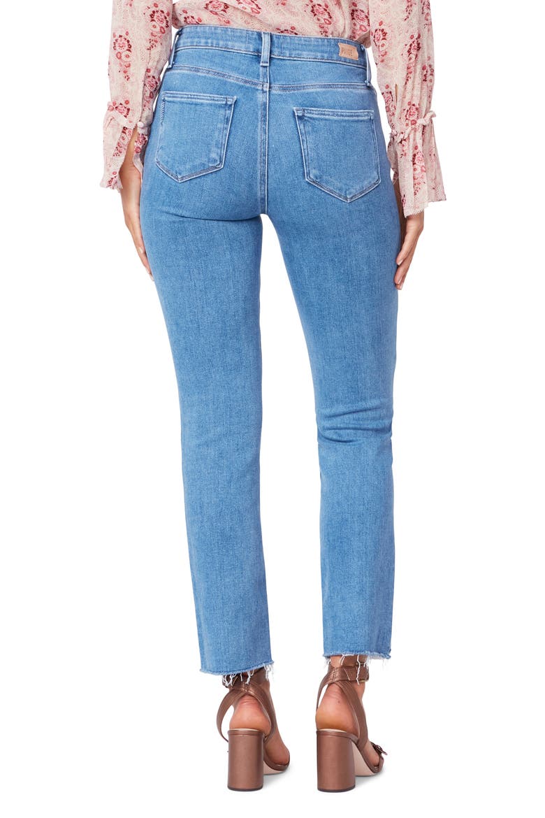Cindy High Waist Stringy Raw Hem Ankle Straight Leg Jeans, Alternate, color, MUSICDIST