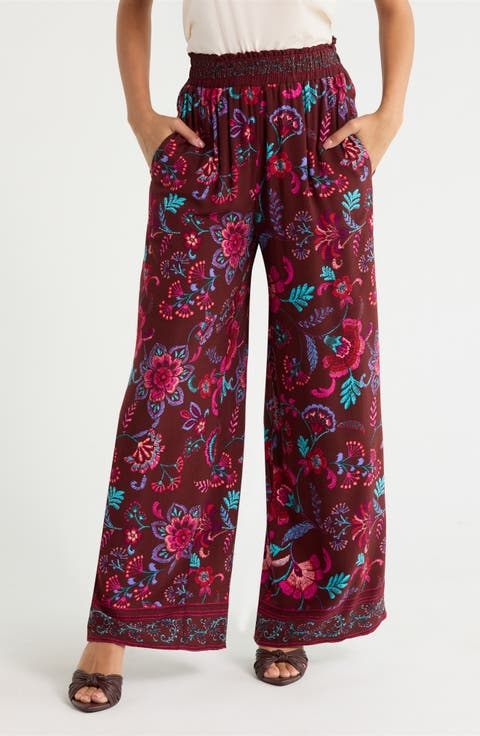 Tory Paisley Sofie Wide Leg Pants