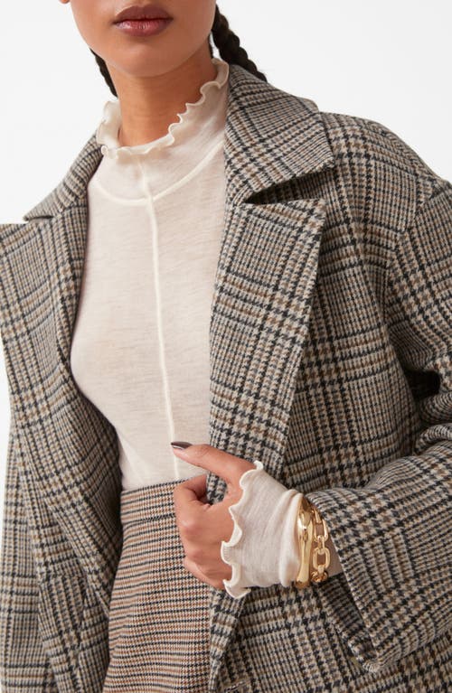 & Other Stories Mock Neck Wool Blend Knit Top In White
