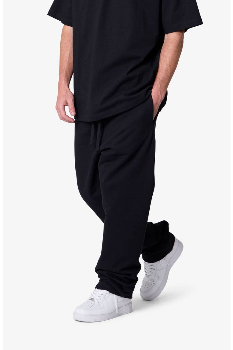 Relaxed Heavy Basic Sweatpants, Alternate, color, BLACK