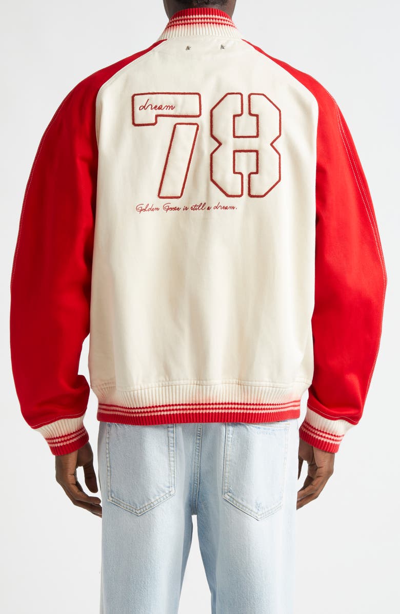 Golden Goose Journey Cotton Twill Varsity Jacket, Alternate, color, 