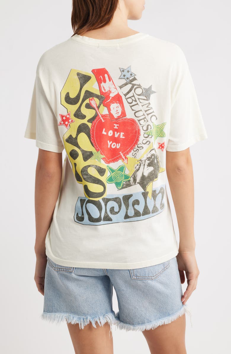 Daydreamer Janis Joplin Scrapbook Graphic T-Shirt, Alternate, color, Stone Vintage