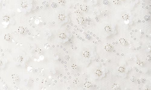 Do By Dee Ocleppo Sequin Overlay Crewneck Sweater In White
