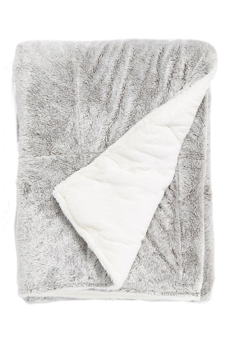 'Frosted' Throw, Main, color, GREY