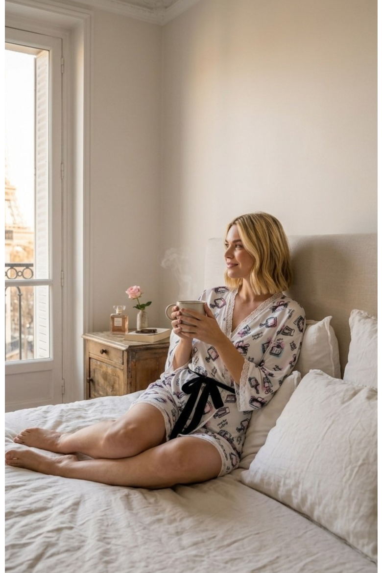 Yummy Jersey Cozy Robe, Alternate, color, Cream Perfume