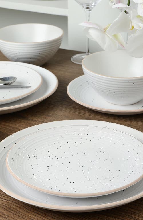 Stone Lain Lauren Stoneware 16-piece Dinnerware Set In White