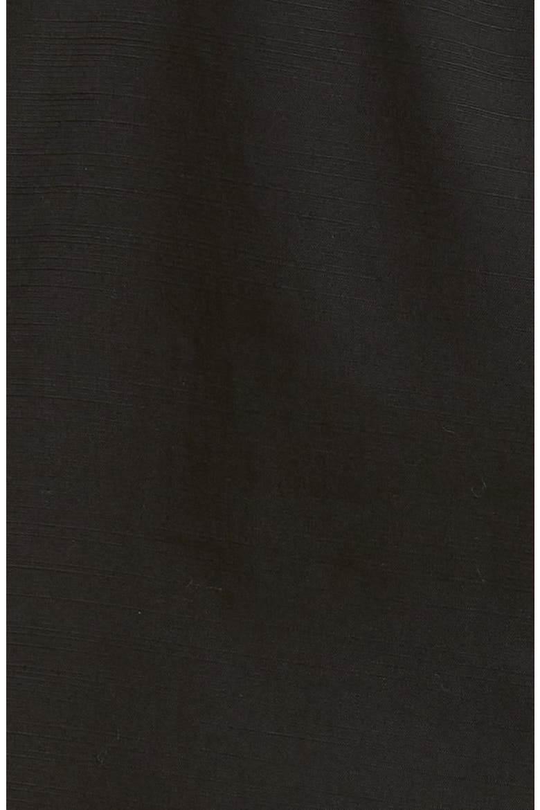 Twist Front Organic Cotton Blend Blouse, Alternate, color, BLACK