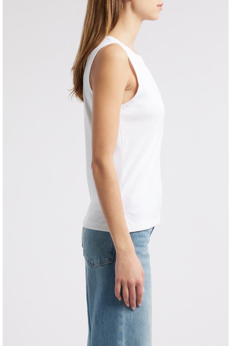 Mayla Sleeveless Henley, Alternate, color, WHITE