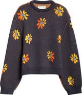 Meryll Rogge Daisy Jacquard Merino Wool Sweater