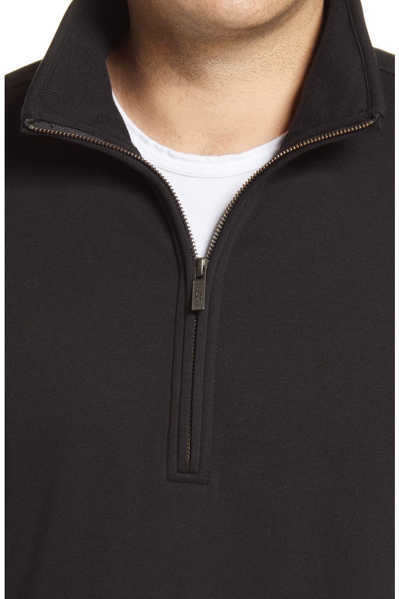 Zeke Half-Zip Pullover, Alternate, color, BLACK