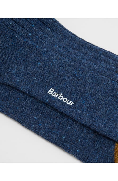 Barbour Houghton Wool Blend Socks In Blue