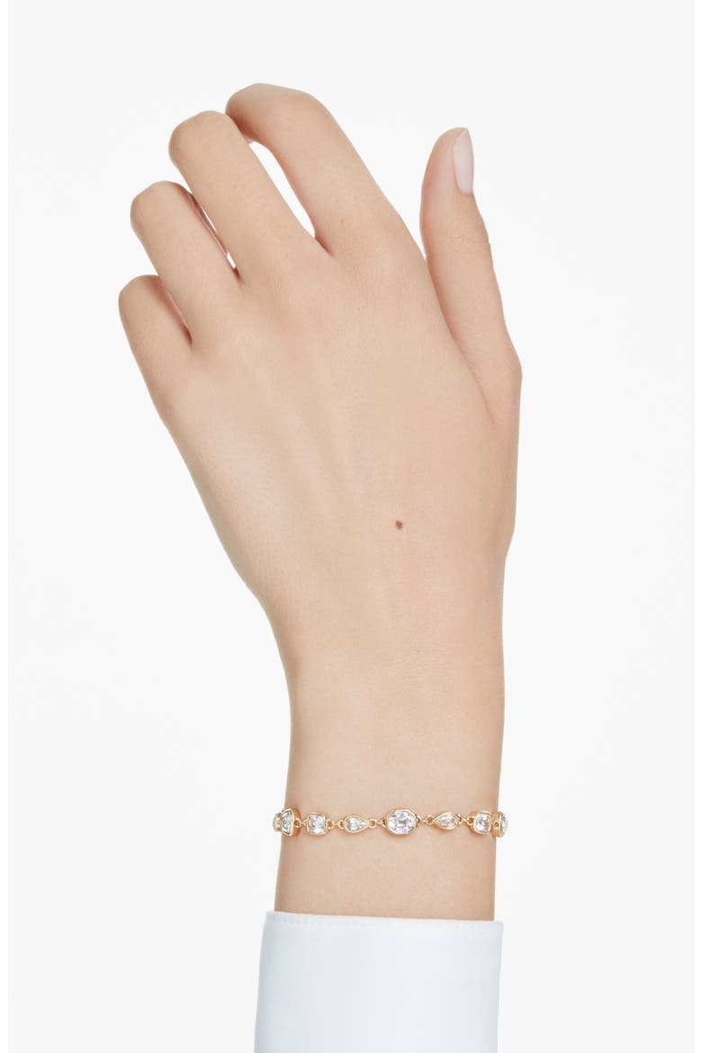 Imber All Round Crystal Bracelet, Alternate, color, WHITE/ GOLD