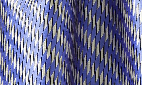 Lk Bennett Olsen Metallic Pleated Midi Skirt In Blue