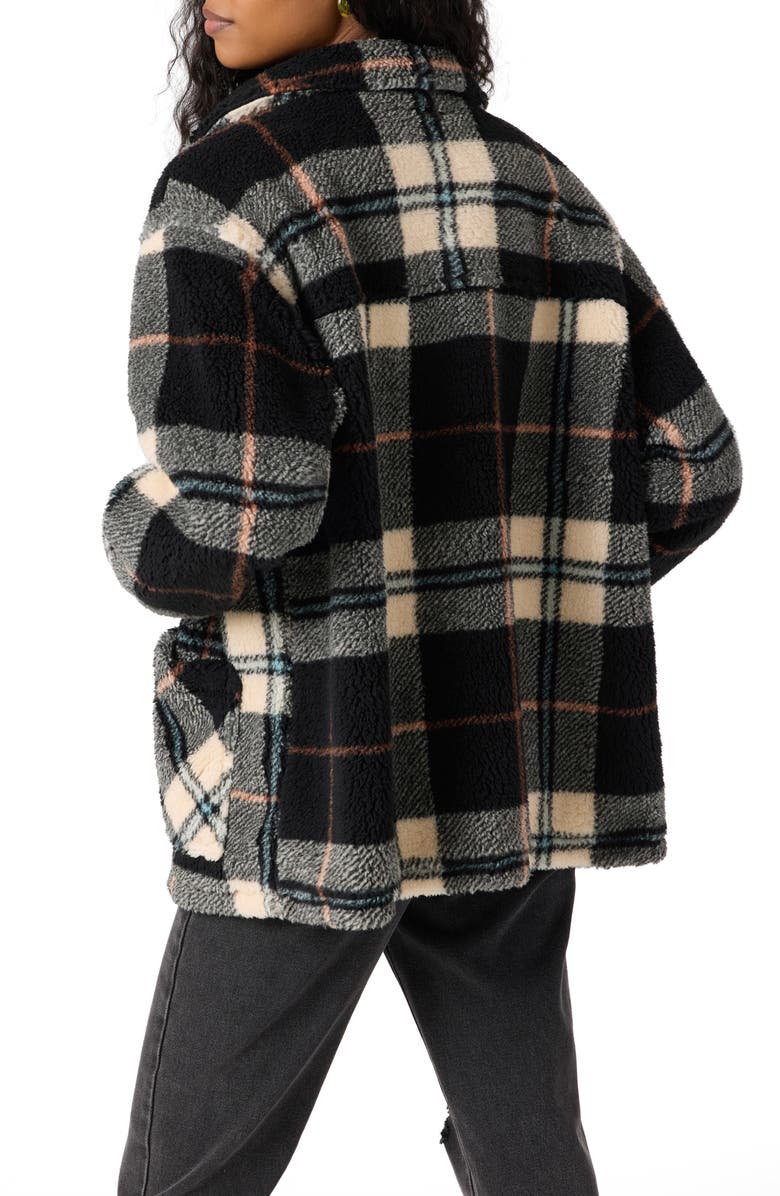 O'Neill Huxlee Plaid Fleece Shirt Jacket, Alternate, color, 