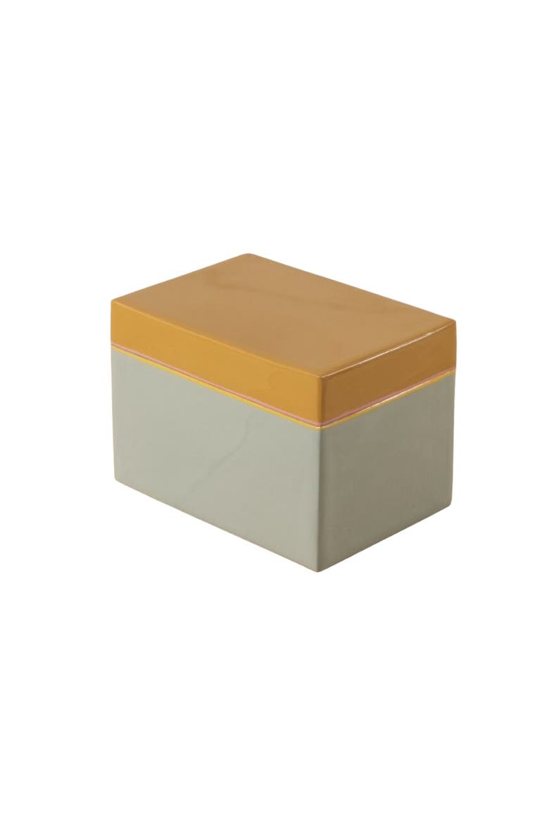 Harlow Bright Recipe Box, Main, color, Yellow