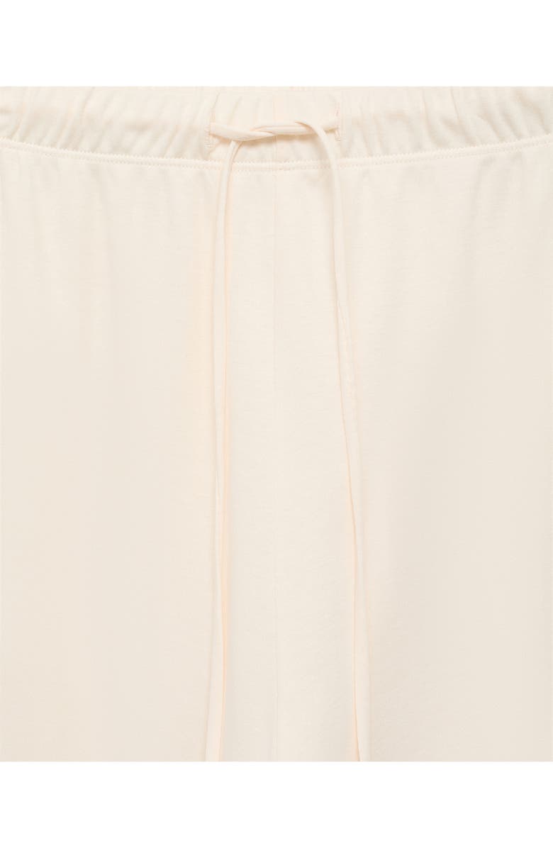 MANGO Solid Cotton Pajama Pants, Alternate, color, Vanilla