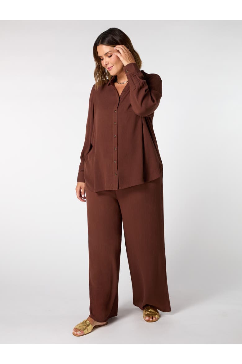 Crinkle Shirt, Alternate, color, Chocolate