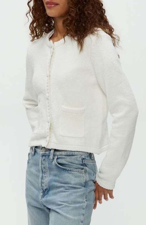 Michael Stars Opaline Patch Pocket Cardigan In White