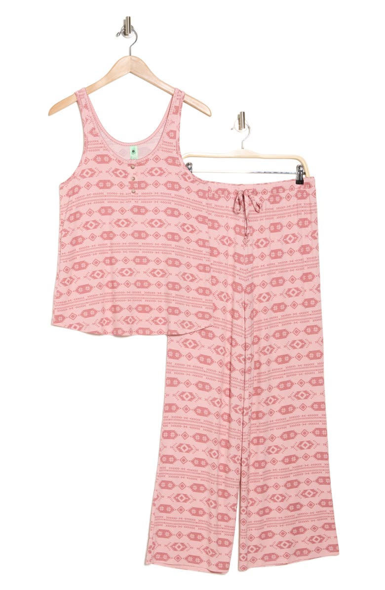 Honeydew Lounge Life Tank & Pants Pajamas, Alternate, color, Sprite Aztec
