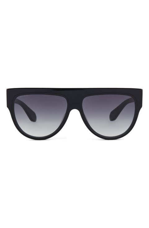 Georgie 58mm Gradient Flat Top Sunglasses