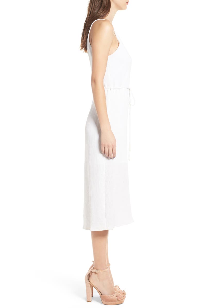 J.O.A. Tie Waist Midi Dress, Alternate, color, 