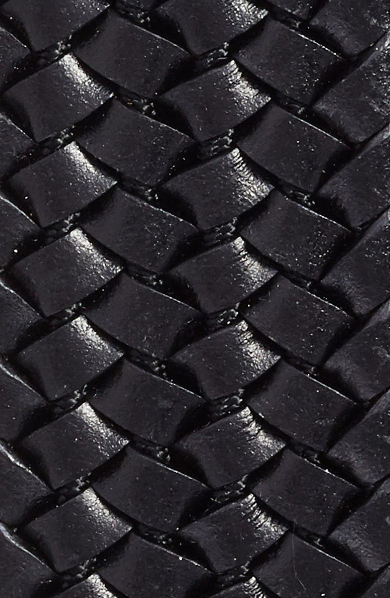 Torino Woven Leather Belt, Alternate, color, Black