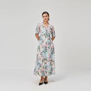 Reistor Abstract Floral Wrap Maxi Dress